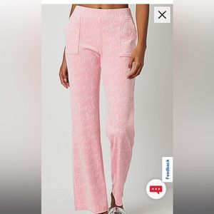 Juicy by Juicy Couture women’s embossed velour straight leg pant size M